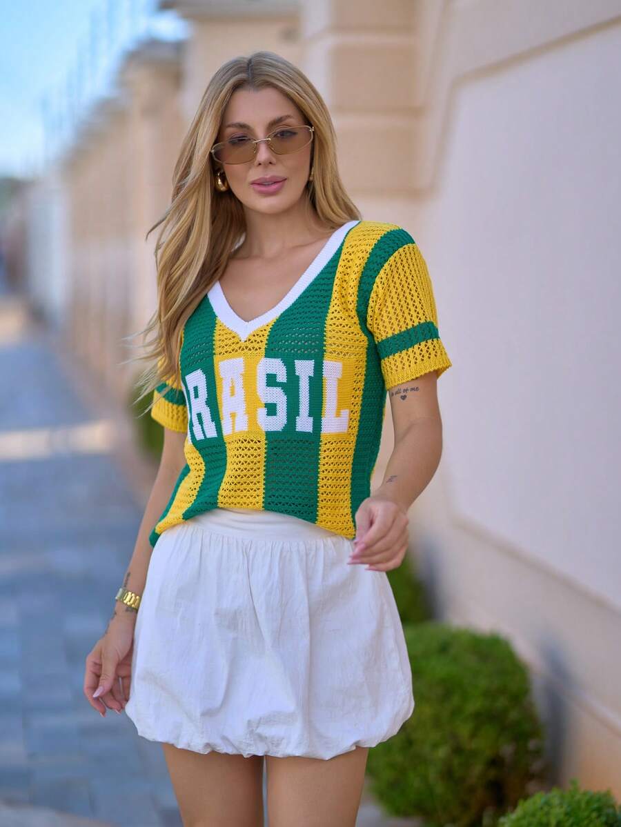 Camisa Tricot Feminina BRASIL