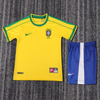 Kit Infantil Brasil Retro Home 1998 Nike - Amarela
