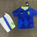 Kit Infantil Brasil Away 25/26 Nike  - Azul