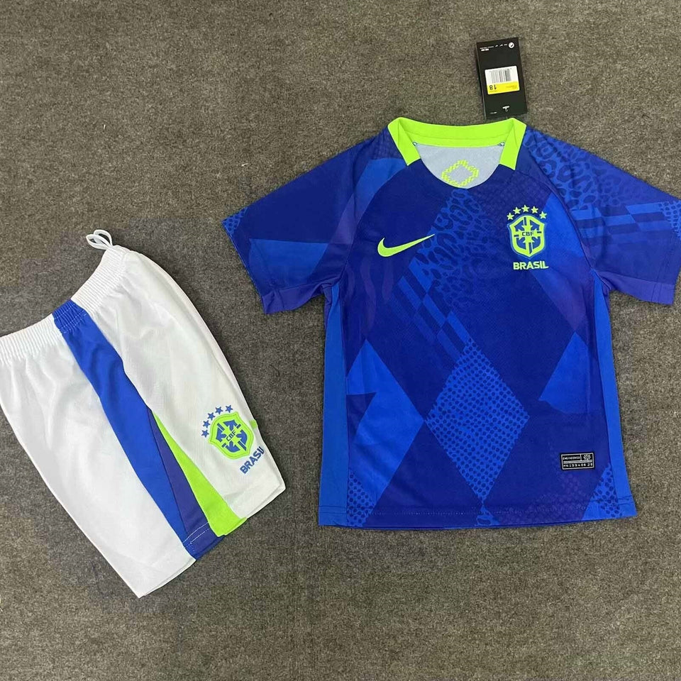 Kit Infantil Brasil Away 25/26 Nike  - Azul