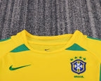 Kit Infantil Brasil Retro Home 2002 Nike - Amarela