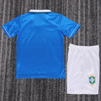 Kit Infantil Brasil Retro Away 1994 Umbro - Azul