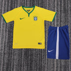 Kit Infantil Brasil Retro Home 2014 Nike - Amarela