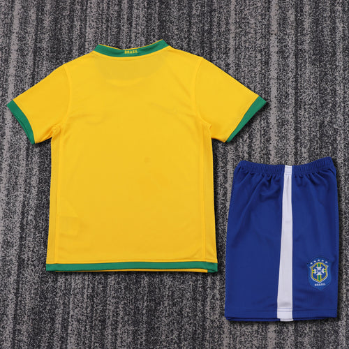 Kit Infantil Brasil Retro Home 2006 Nike - Amarela