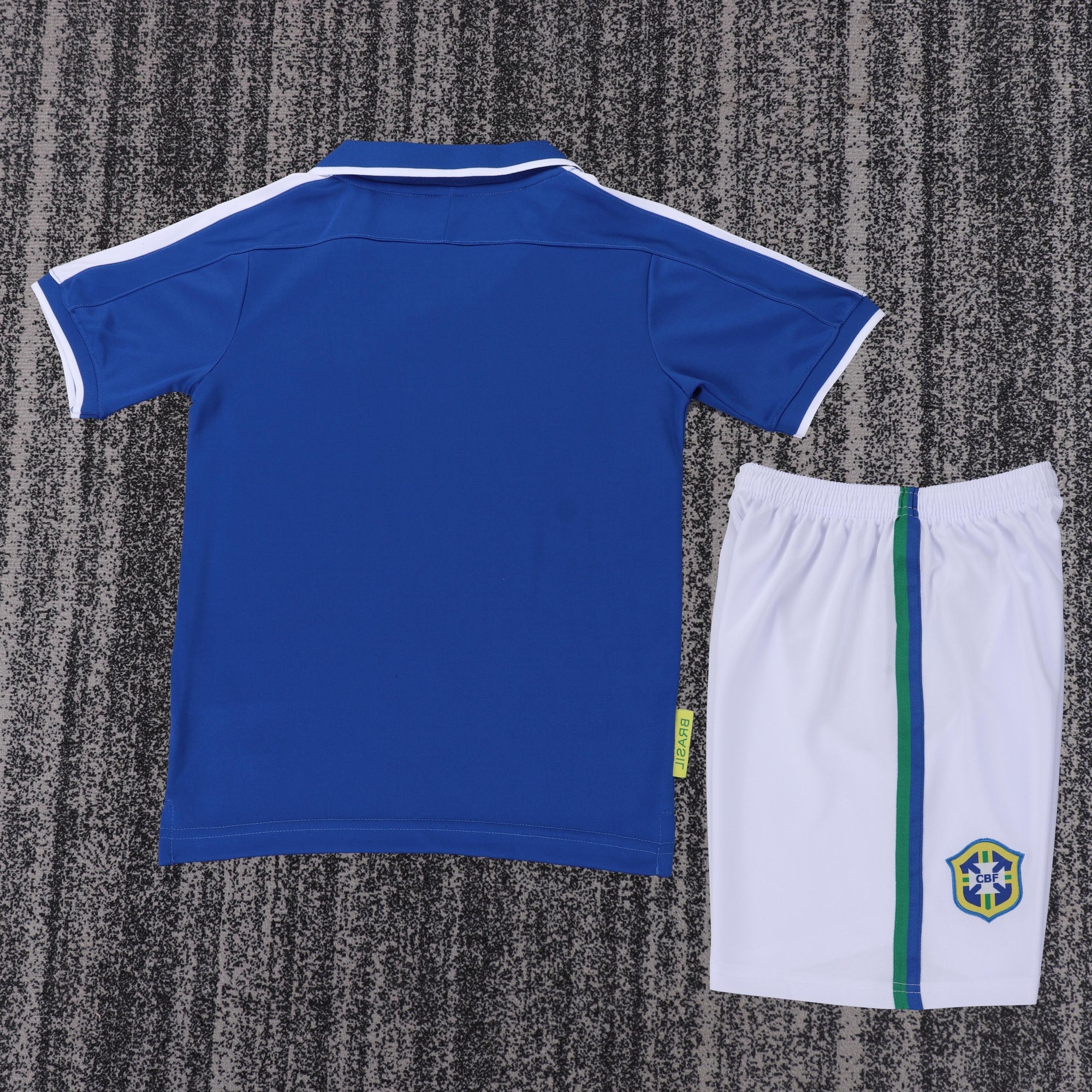 Kit Infantil Brasil Retro Away 1997 Nike -Azul