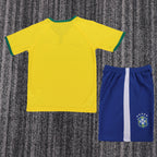 Kit Infantil Brasil Retro Home 2014 Nike - Amarela
