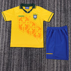 Kit Infantil Brasil Retro Home 1994 Umbro - Amarela