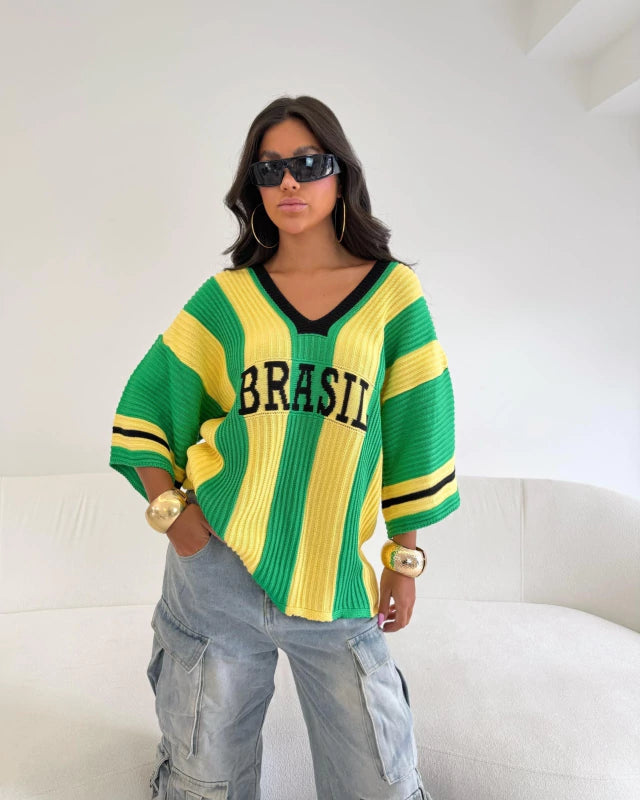 Blusa Listrada | Brasil Tricot