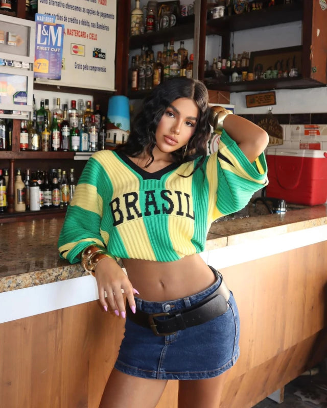 Blusa Listrada | Brasil Tricot