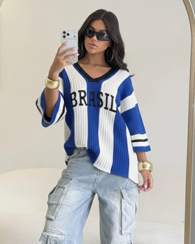 Blusa Listrada | Brasil Tricot