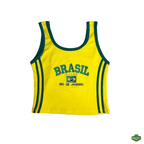 Camisa Regata Cropped + Short Vintage Curto