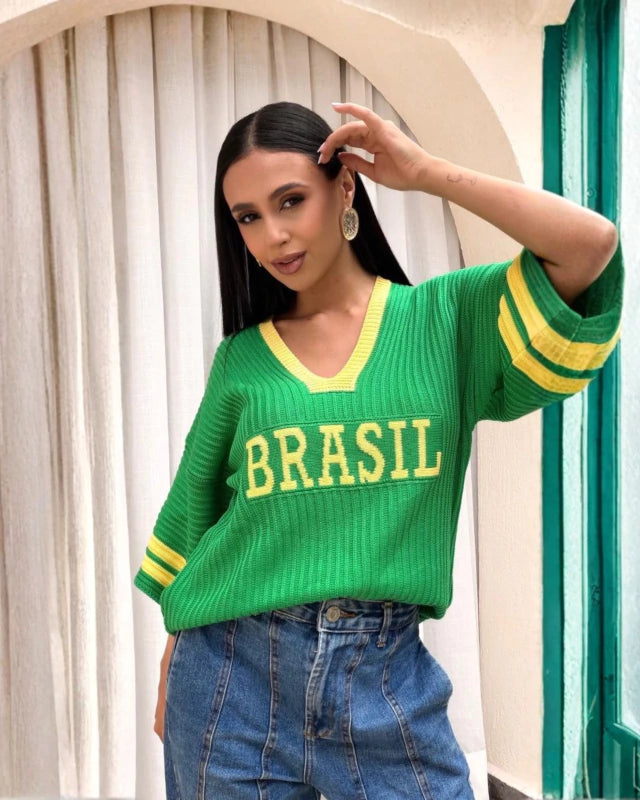 Blusa Mostarda Tricot | Brasil