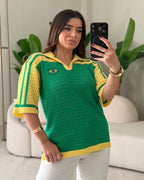 Blusa Rendada Verde | Brasil Tricot