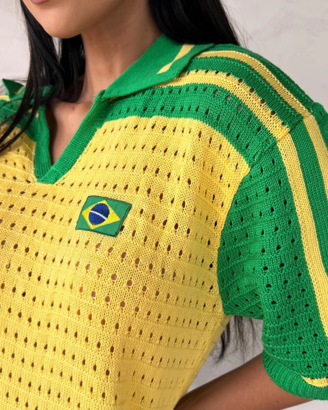 Blusa Rendada Verde | Brasil Tricot