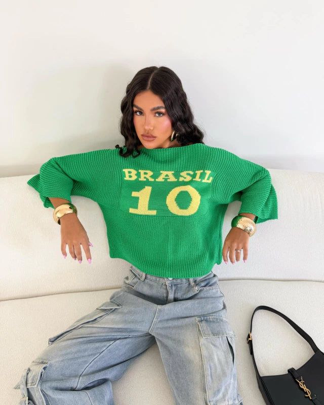 Cropped Manga Flare | Brasil Tricot