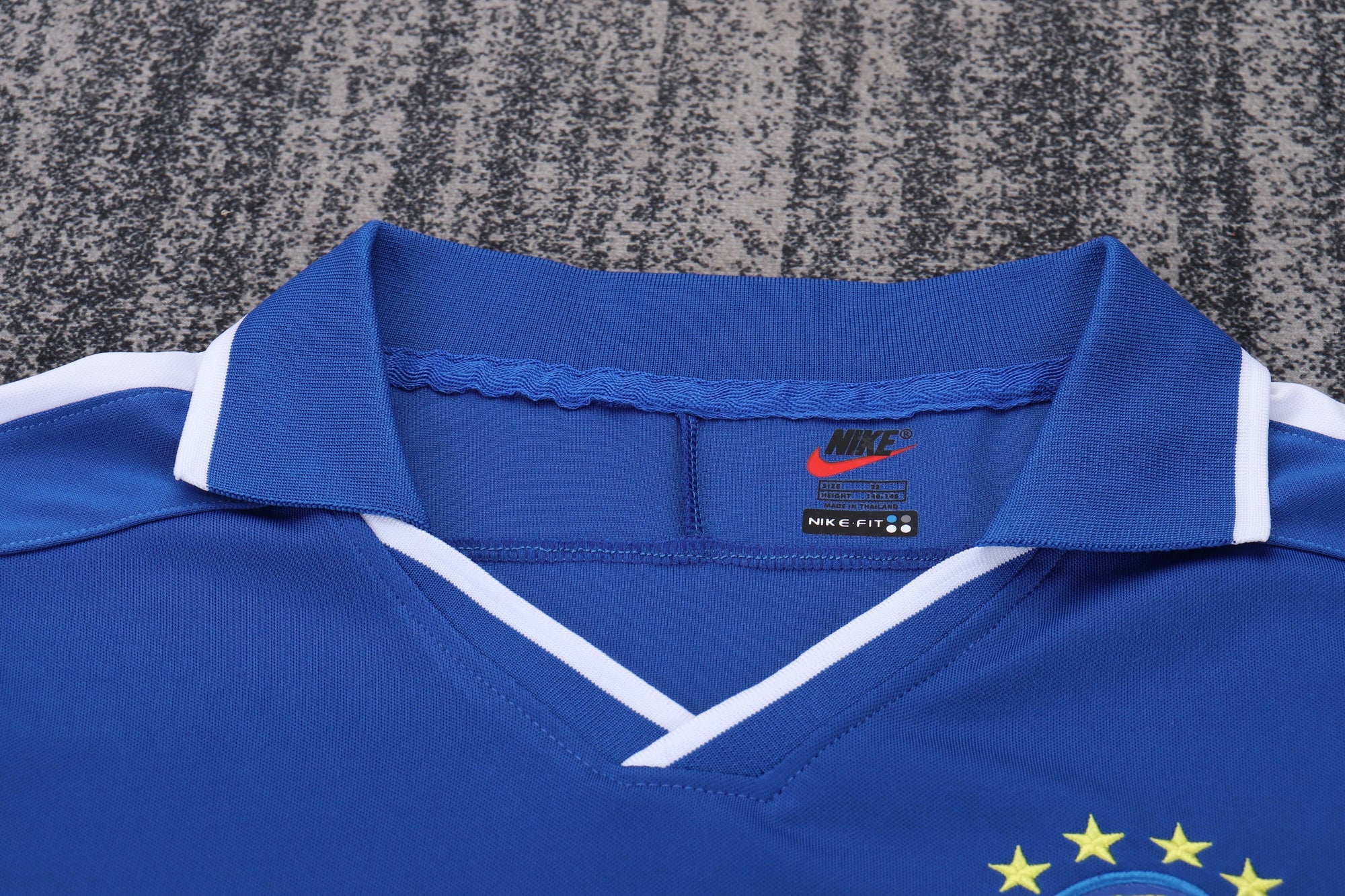 Kit Infantil Brasil Retro Away 1997 Nike -Azul