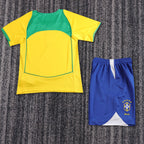 Kit Infantil Brasil Retro Home 2005 Nike - Amarela