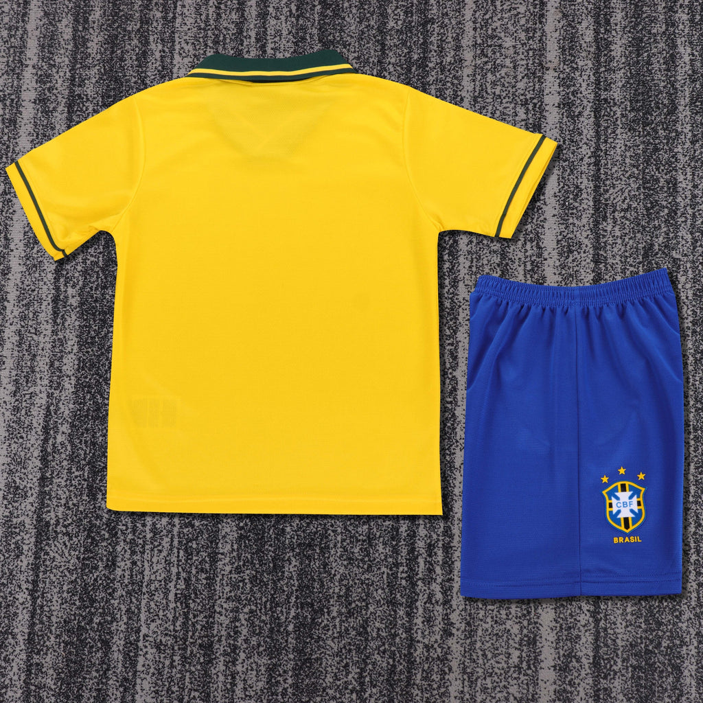 Kit Infantil Brasil Retro Home 1994 Umbro - Amarela