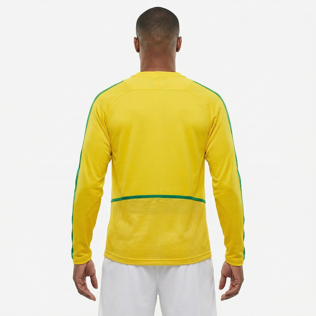 Camisa Nike Brasil 2002 I Retrô Manga Longa Masculina
