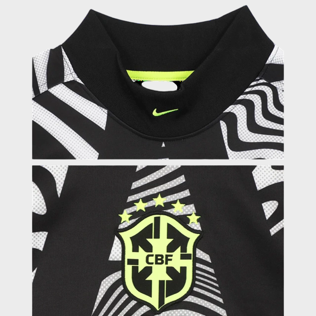 Camisa Seleção Brasileira Goleiro Manga Longa 2026 Torcedor Nike